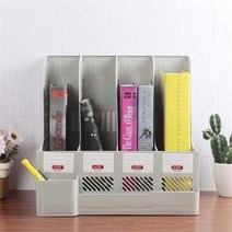 셀러허브 생활리빙 영오피스 4칸 파일박스(그레이), 기본
