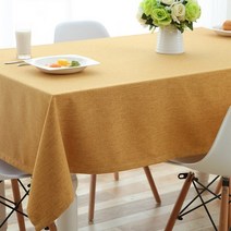 식탁보 단색 심플 테이블보 패브릭 린넨 상큼 방수 티테이블보 테이블패드 유럽풍 양식 거실 직사각형, T08-자줏빛을 띠다, C01-90*90cm
