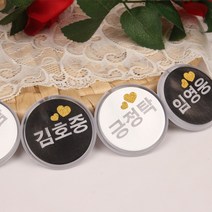 핑타스 LED 명찰 이름표, 핑타스 원형_5CM_연녹색