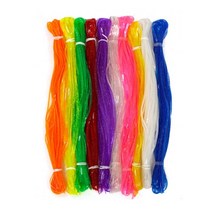 룰라끈 비닐끈 공예끈 1M 10줄, 노랑