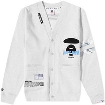 AAPE Towel Badge Jersey Cardigan - Grey118072