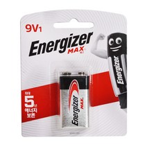 에너자이저 맥스9V(1알) 6LR61 알카라인사각건전지, 1개, 1개