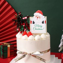 파티아일랜드 크리스마스 토퍼픽 폭죽토퍼 산타픽 케이크 장식 픽, 크리스마스 폭죽 산타 토퍼세트