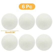 빨개건조기 미니건조기 의류건조기 6pcs 재사용 가능한 양모 건조기 공 연화제 세탁 홈 세탁 456cm 양털 건조 키트 공 유용한 세탁기 액세서리, 6cm x 6