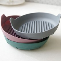 에어프라이어 실리콘팟 용기 중형 간편 열탕 소독세척, 색상_사이즈:그린_중, 그린_중