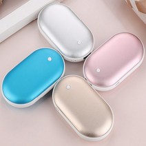 usb 충전식손난로 휴대용 충전용 손난로 전자핫팩 미니핫팩 손날로 보조배터리 급속 발열팩, 실버