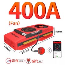 대용량 보조배터리 파워뱅크 스마트 BMS 4s Lifepo4 블루투스 Lipo 4S ~ 24S 80A 250A USB UART 태양광 시스템 저장 배터리, 33.LiFePo4 4S 12V BT - 400A-FA