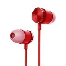 PISEN 레드 하이파이 인이어 고음질 유선 PISENC001 이어폰 커널형 9WA61310, 1개, 1개