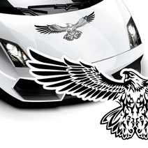 차량용 독수리 데칼스티커 동호회 튜닝 2개 여자차꾸미기 팰리세이드 경차, 소형