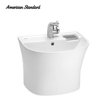 플랫네츄럴R C135400L/아메리칸스탠다드/반다리일체형세면기/비누대포함/욕실세면대/화장실세면기/신제품, 자동, S자트랩 (바닥배수), 정품폽업/트랩(+25000)