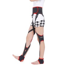 오다리 교정 벨트 X자 오자 다리 교정기 레깅스 밴드, 원 사이즈 레드 에지 L