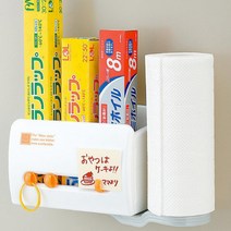 기름휴지걸이 비닐정리대 랩걸이 주방 싱크대 보관함, 1개