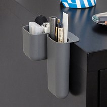 드림 모니터 책상 부착형 연필 펜꽂이 홀더 서랍 책상정리 틈새 공간, 숏버젼, 화이트계열
