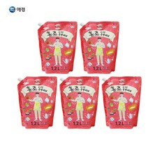 [UNIQ] 트 리 오 홍 초 담 은 주 방 세 제 리 필 1 . 2 L, 5개, 1.2L