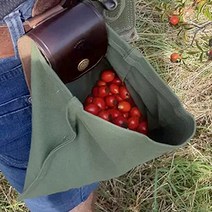 블루베리 수확바구니 벨트 가방 복분자 산딸기 소형 과일 주머니, 브라운, 1개