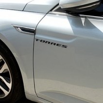 토레스 레터링 사이드 포인트 엠블럼, 화이트펄/블랙, 1개