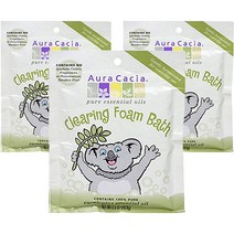 아우라카시아 클리어링 폼 배스 유칼립투스 향, 70.9g, 3개