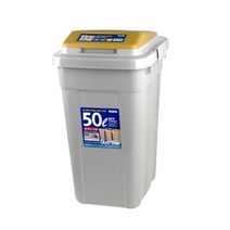 [달팽이 보금자리] 코멕스 크린스페이스 50L 연회색 옐로우 쓰레기통 6347EA, 달팽이 보금자리 본상품선택