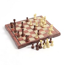 앤티크 접이식 자석 체스(31.5x27cm) (브라운+아이보리), 상세페이지 참조