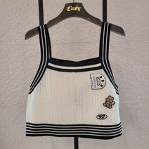 신디키즈 봄 가을에도 예쁘게!! 와펜이 멋진 러블리한 간절기 조끼로도 한여름까지 청바지 스커트 원피스 코디하기 좋은~~ 썸머 와펜 니트조끼 CIVK23403 - 7954