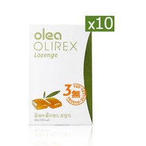 올레아 올리렉스 로젠지 목캔디 무설탕캔디 1개, 48g, 10개