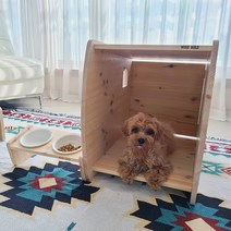 강아지 집 펫가구 고양이집 애견 원목 나무 하우스, 우드빌드 네츄럴하우스 - S