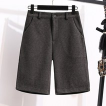 여성 겨울 모직 반바지 5부 데일리