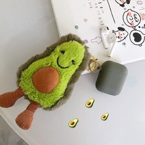 제이에이치 에어팟케이스 아보카도 인형 키링포함 +거치대증정 칼라랜덤 이어폰, 아보카도 인형 키링포함 에어팟케이스