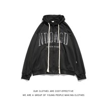 후드 집업 남여공용 커플룩 힙한 빅사이즈 오버핏 끈 포인트