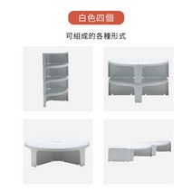 비라인테이블 커스텀 원형 마지스 모듈 보비, 화이트 4개