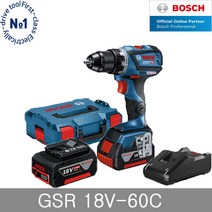 보쉬 충전 드릴 드라이버 GSR18V-60C, 1개