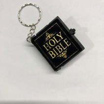 HOLYBIBLE 가죽 성경책 펜던트 목걸이 미니어쳐 납골당꾸미기 처 추모장식 FRANKLIN 키링 봉안당 미니 성서 열쇠 고리 실제 종이 종교 기독교 십자가 홀더 자동차 패션 주, 6.Black 1