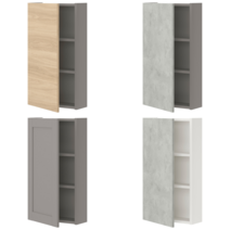 이케아 욕실 벽수납장 ENHET 엔헤트 벽수납장 + 선반2/도어 그레이/콘크리트 효과 40x17x75 cm