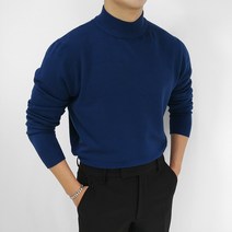 로니제이 남자 부드러운 이너티 반목 반폴라 니트
