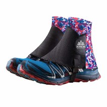 Keep outdoor 1 쌍의 로우 트레일 러닝 게이터 샌드프루프 앵클 경량 보호 반사 신발 커버 하이킹 워킹 마라톤용, Black Rose