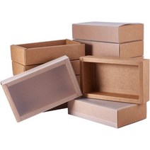 고급형 슬라이드 선물박스 투명창 크라프트 포장 슬리브 상자 답례품, B.반투명 크라프트, 4호(B4)