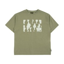 블루테일2 카키 프레임 나염 반팔 티셔츠 AXB7TS02KK