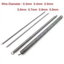 용수철스프링 텐션 연장 스프링 긴 더블 코일 와이어 직경 0.3 0.4 0.5 0.6 0.7 0.8 0.9mm 3mm-9mm 강철 재질 300mm326334, 10 Pcs, 0.8 x 8 x 300mm