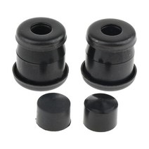 GHSHOP 4 팩 연약한 PU 스케이트보드 트럭 투관 실린더 부속품 15x15mm, 블랙 블랙