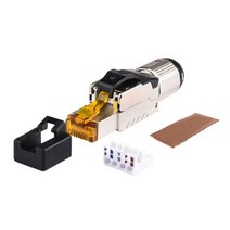 산업용 Cat6A Cat7 Cat8 툴리스 필드 종단 플러그 차폐 RJ45 빠른 설치 커넥터 크림핑 도구 필요 없음, Cat8 (metal boot)_20 pcs