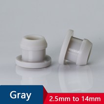 블랙/그레이/클리어/화이트 실리콘 고무 스냅 온 홀 플러그 10 개 2.5mm ~ 14mm 블랭킹 엔드 캡 씰 스토퍼, 04 Gray_03 3.5mm