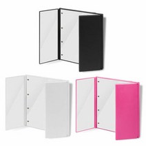 각도조절 휴대용 거울 LED STUDIO MIRROR, 블랙