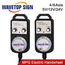 펄스 발생기 4/6 축 MPG 펜던트 핸드 휠 5V 12V 24V FAGOR GSK Siemens MITSUBISHI FANUC, 4 Axis, 24V for PLC