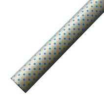 포포팬시 작은도트 종이 롤 포장지, 군청색, 1개