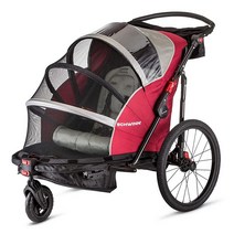 Schwinn 조이라이더 에코 트레일블레이저 자전거 트레일러 유아 어린이 싱글 및 더블 베이비 캐리어용 투인원 캐노피 범용 커플러 40.6 - 50.8cm(16-20인, Joyrider, Joyrider