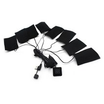 구동기 8in 1 USB 의류 히터 패드 전기 난방 조끼 시트 워머 J2FA, 02 4
