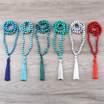 108배 염주 단주 향나무 보리수 묵주 불교 목걸이 패션 108 비즈 불교 긴 14