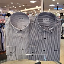 예작 슬림핏 스냅단추 카라 런던 스트라이프 긴소매 셔츠 남방