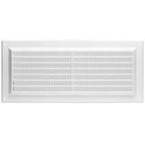 INTERNAL VENTS 환풍구 덮개 8.9cm x 25.4cm 화이트 | 내장 방충망 - 사각형 환기구 그릴 | 플라스틱 환풍구 덮개 | 루버 디자인 | HVAC 환기 외부 크