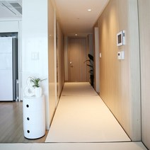 쁘띠메종 2단 폴더 복도 매트 솔리드 220X120X4cm, 양면 웜그레이